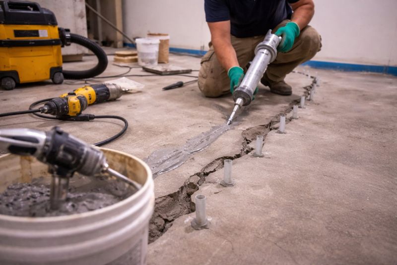 Cracked Basement Floor Repair in Danville, CA