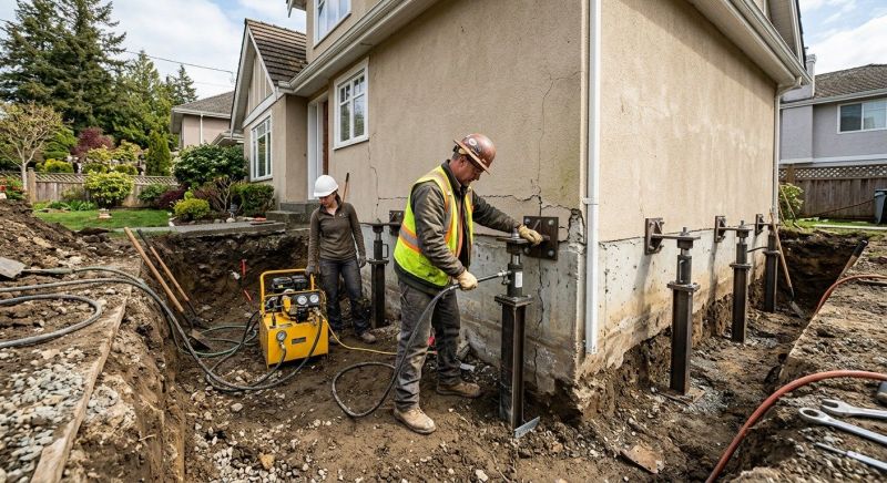 Sinking Foundation Repair in Emeryville, CA